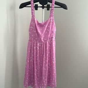 Mini pink cocktail dress